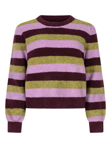 Ydence Knitted Sweater Aurora Aubergine
