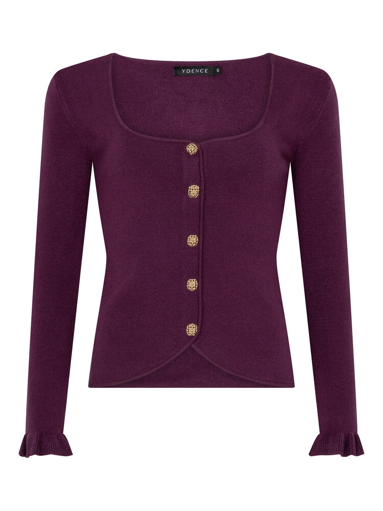 Ydence Knitted Top Charlotte Plum