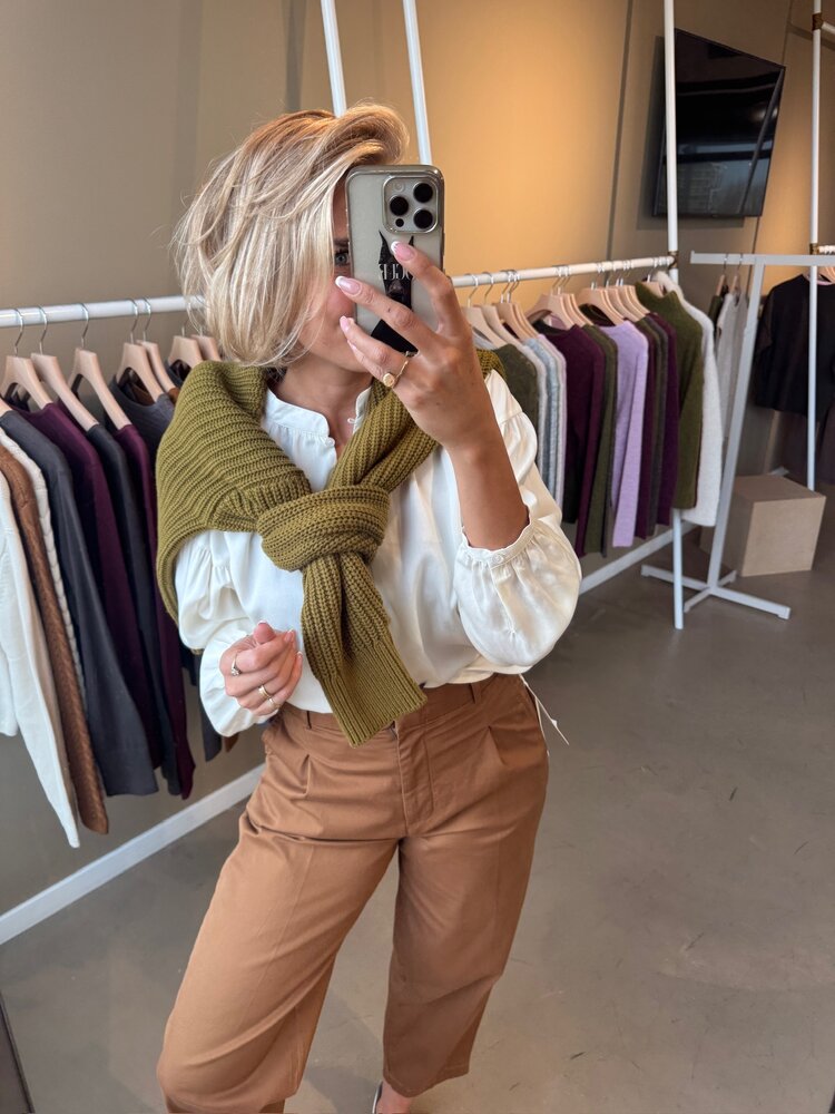 Selected Femme Selma Sus LS Knit V Cardigan Noos Fir Green