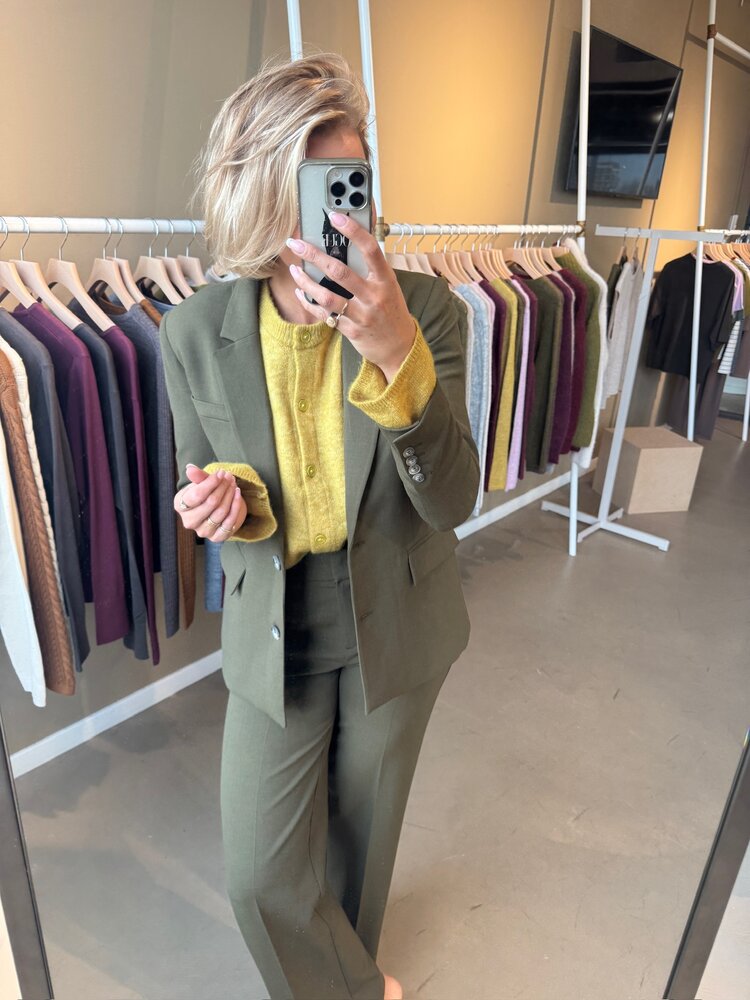 Selected Femme Lulu New LS Knit Cardigan Noos Avocado Oil/Melange