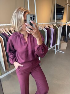 Selected Femme Donna LS Shirt Noos Tawny Port