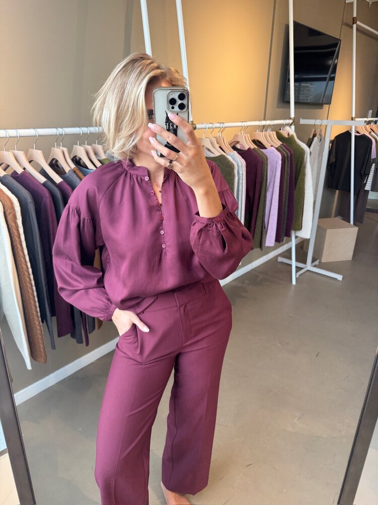 Selected Femme Donna LS Shirt Noos Tawny Port