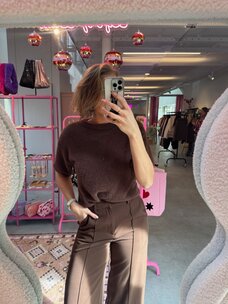 Ydence Knitted Top Mary Dark Brown