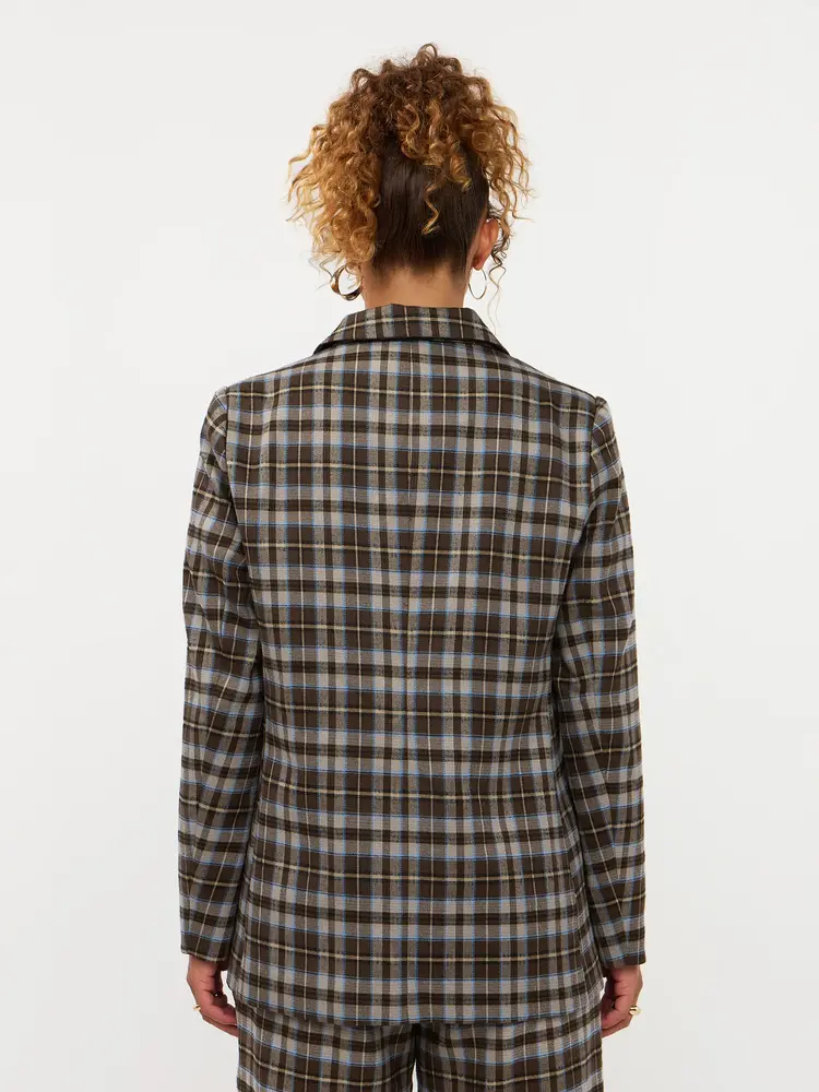 Ydence Blazer Novalee Brown/Blue Check