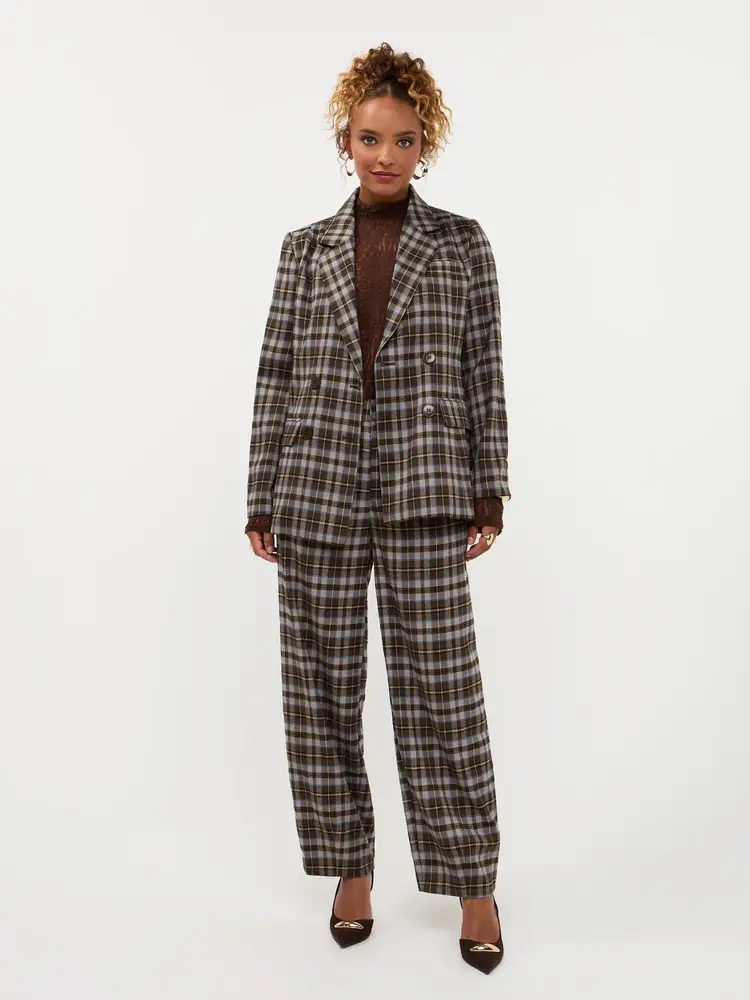 Ydence Pants Florance Brown/Blue Check