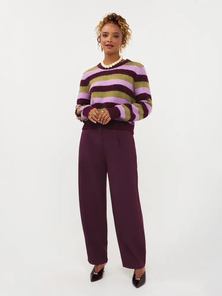 Ydence Knitted Sweater Aurora Aubergine