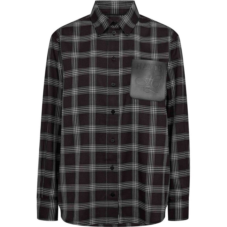 Haute L'Amitié Haute Check Badge Shirt Black Check