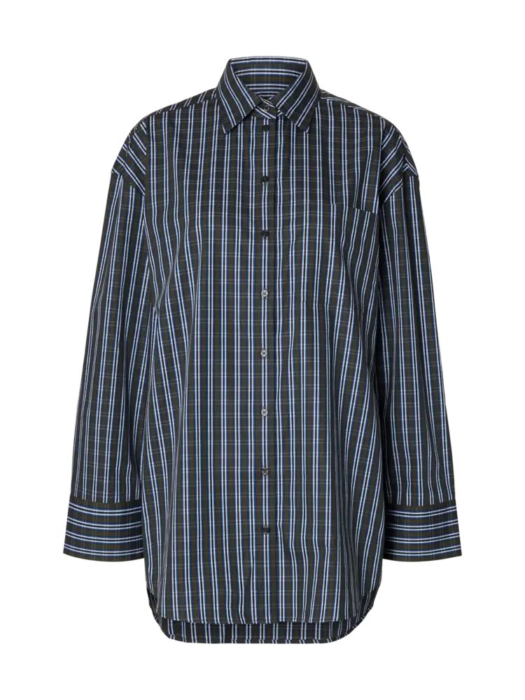 Selected Femme Eden Oversized LS Pocket Shirt Peat/Check