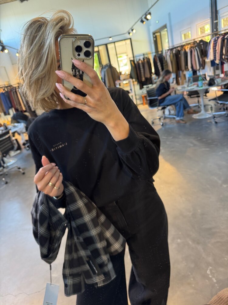 Haute L'Amitié Haute Check Badge Shirt Black Check