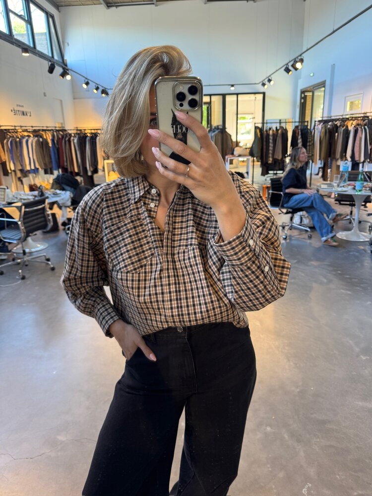 Haute L'Amitié Sophie Dessert Check Shirt Dessert