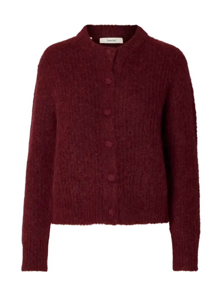 Selected Femme Gabriella LS Button Cardigan Noos Tawny Port