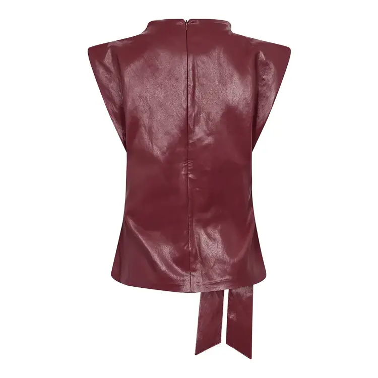 Co'Couture GittCC Pleat Top Berry Red