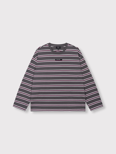 Alix The Label Ladies Knitted Stripe Longsleeve T-Shirt Antracite