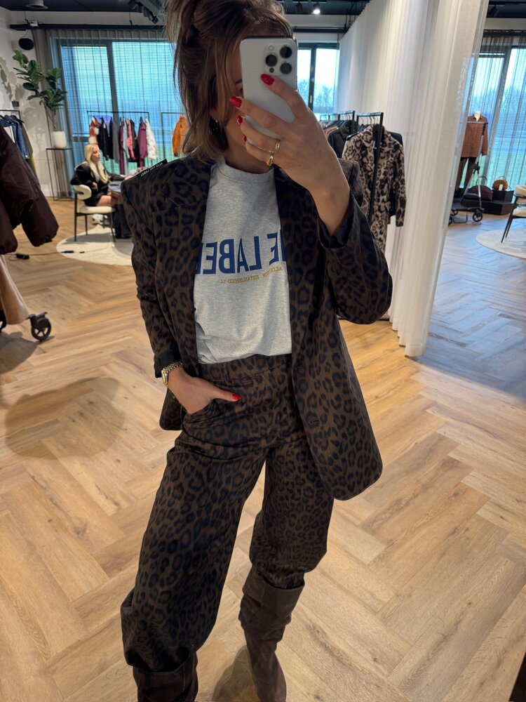 Alix The Label Ladies woven Animal Barrel Pants Animal