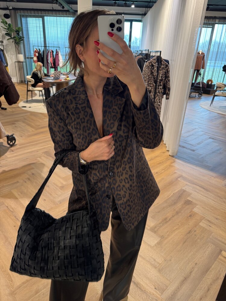 Alix The Label Ladies woven Animal Barrel Pants Animal