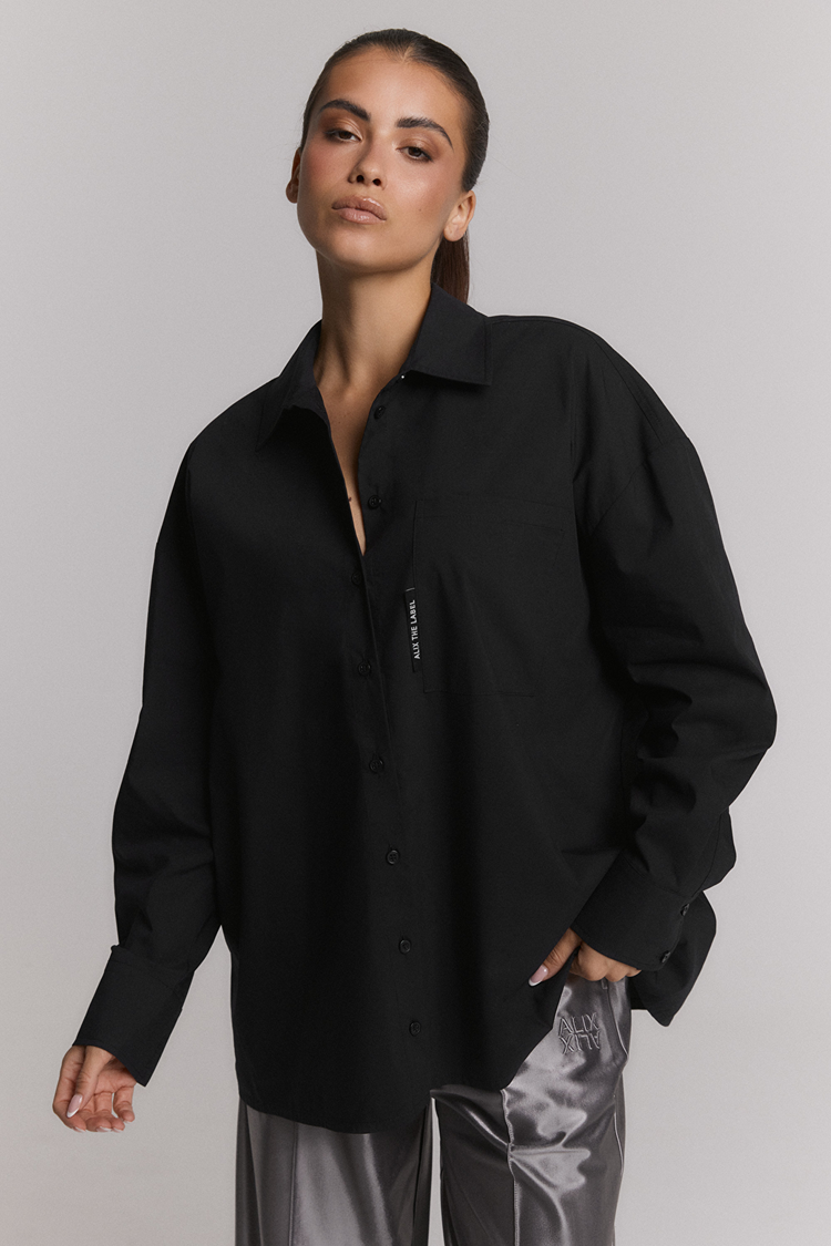 Alix The Label Ladies Woven Oversized Blouse Black