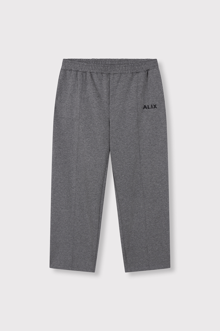 Alix The Label Ladies Knitted Barrel Pants Antracite Melange