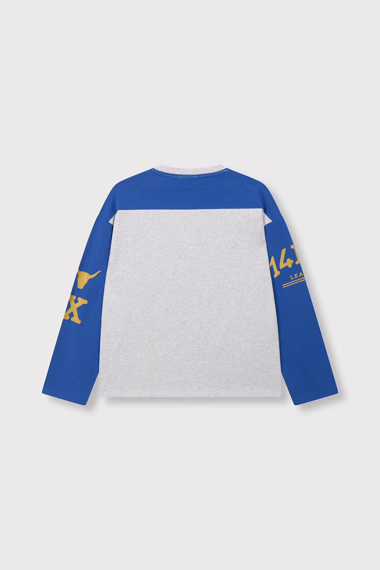 Alix The Label Ladies Knitted Mix Longsleeve T-Shirt Light Grey Melange