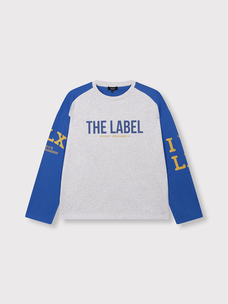 Alix The Label Ladies Knitted Mix Longsleeve T-Shirt Light Grey Melange