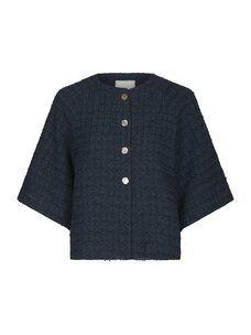 Neo Noir Rosella Boucle  Mini Jacket Navy