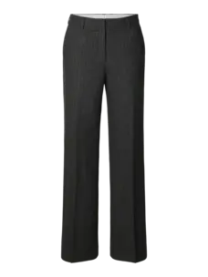 Selected Femme Flared Malia MW Pant Dark Grey/Pinstripe