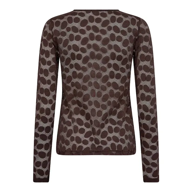 Co'Couture PenolaCC O Neck Blouse Brown
