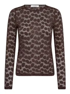 Co'Couture PenolaCC O Neck Blouse Brown