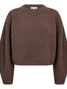 Co'Couture AlviaCC Barrel Sleeve Knit Brown