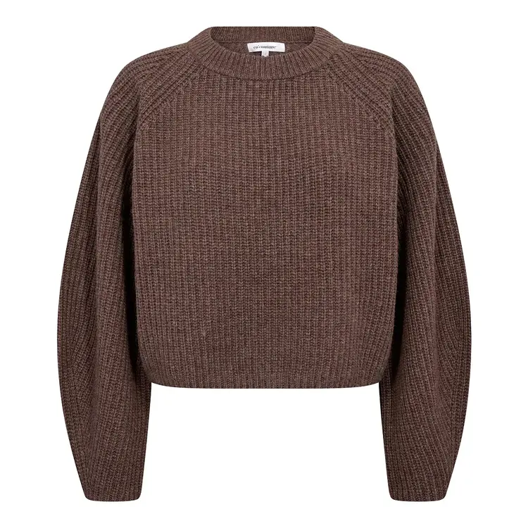 Co'Couture AlviaCC Barrel Sleeve Knit Brown