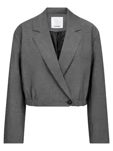 Co'Couture JackyCC Crop Blazer Mid Grey