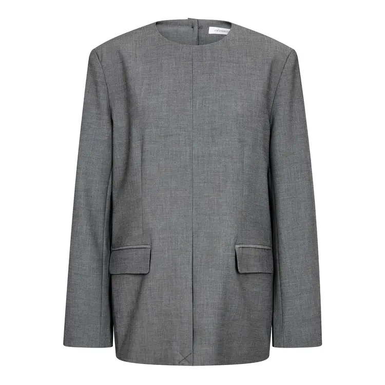 Co'Couture JackyCC Blazer Blouse Mid Grey