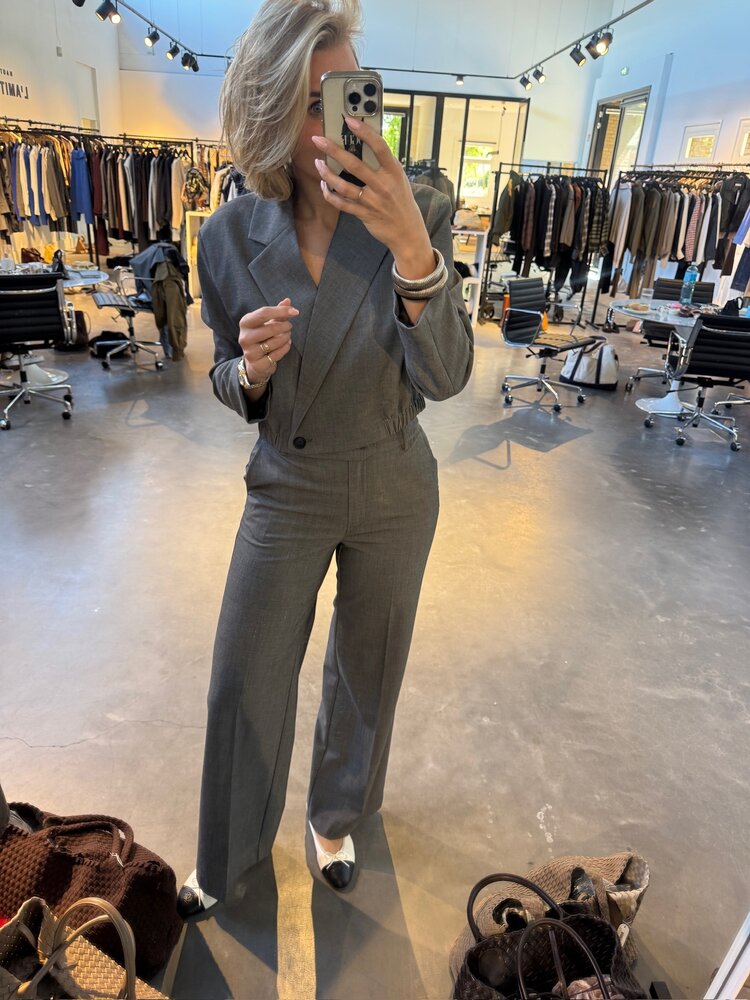 Co'Couture JackyCC Wide Pant Mid Grey