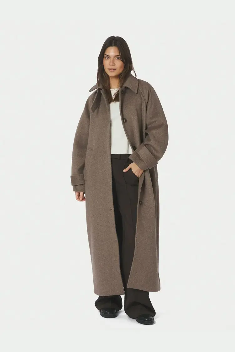 Neo Noir Keaton Wool Coat Taupe