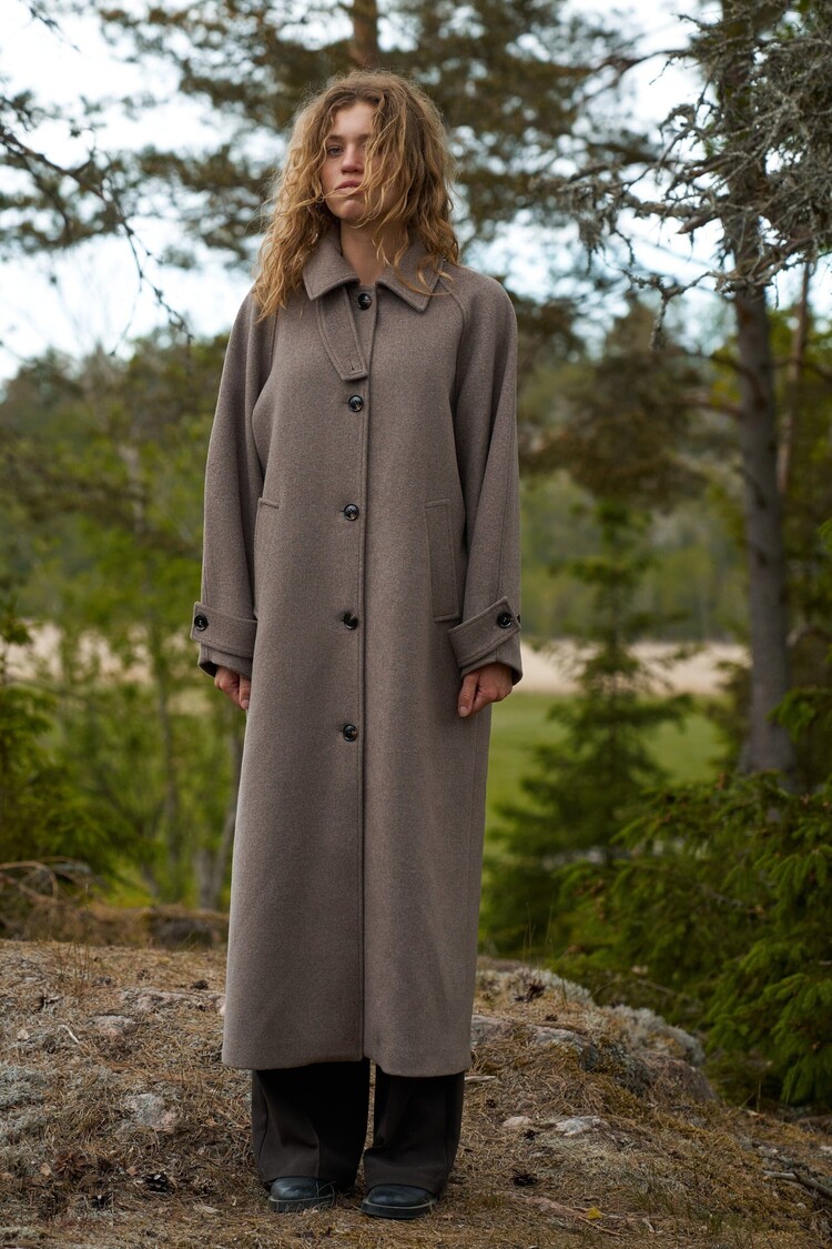 Neo Noir Keaton Wool Coat Taupe