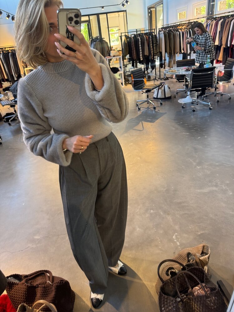Co'Couture JackyCC Pleat Pant Mid Grey