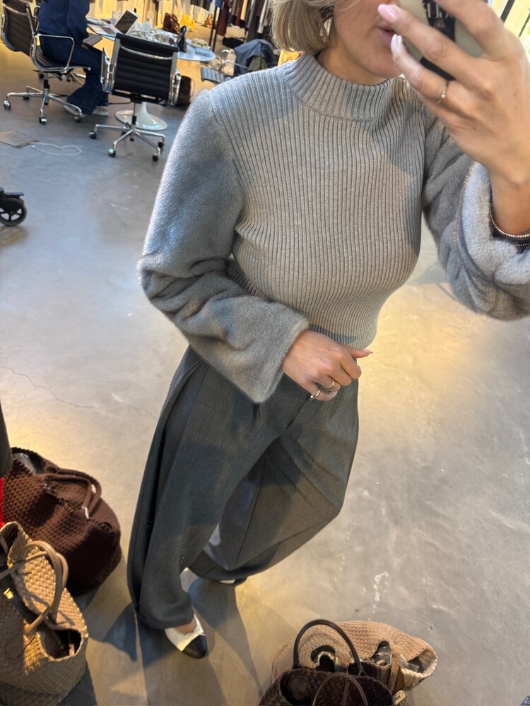 Co'Couture JackyCC Wide Pant Mid Grey