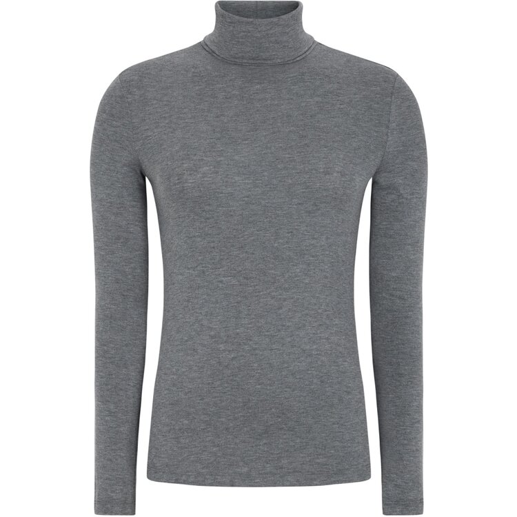 Soft Rebels Roman Roll Neck Grey Melange