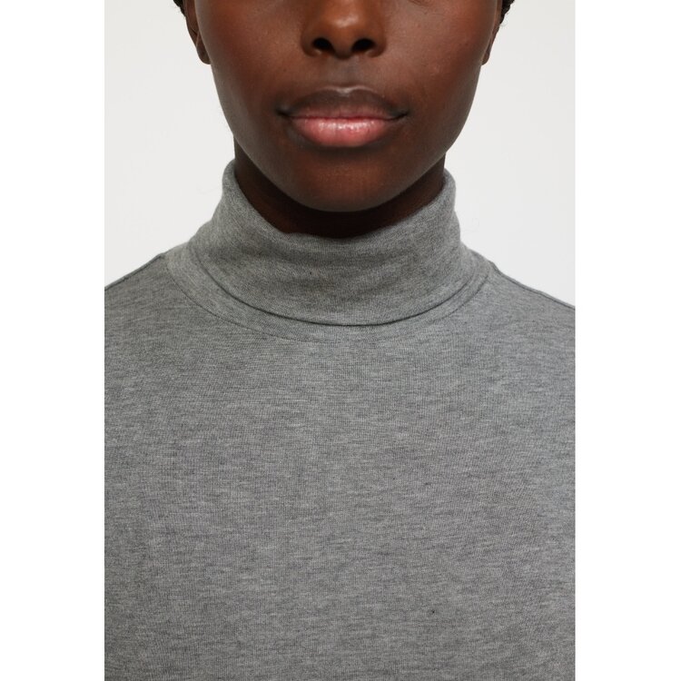 Soft Rebels Roman Roll Neck Grey Melange