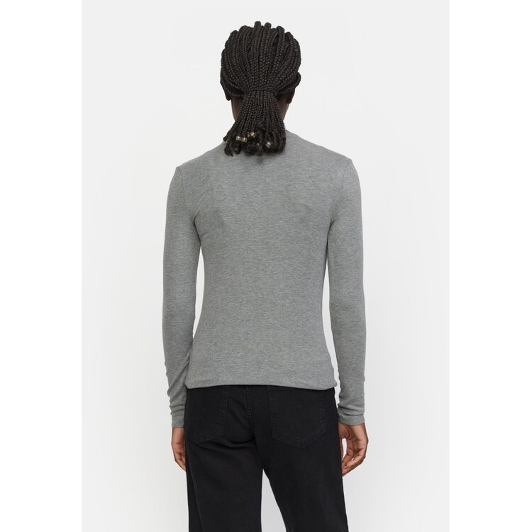 Soft Rebels Roman Roll Neck Grey Melange