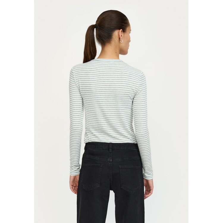 Soft Rebels Fenja Stripe O-Neck Top Light Grey