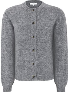 Soft Rebels Allison O Neck Cardigan Knit Medium Grey Melange