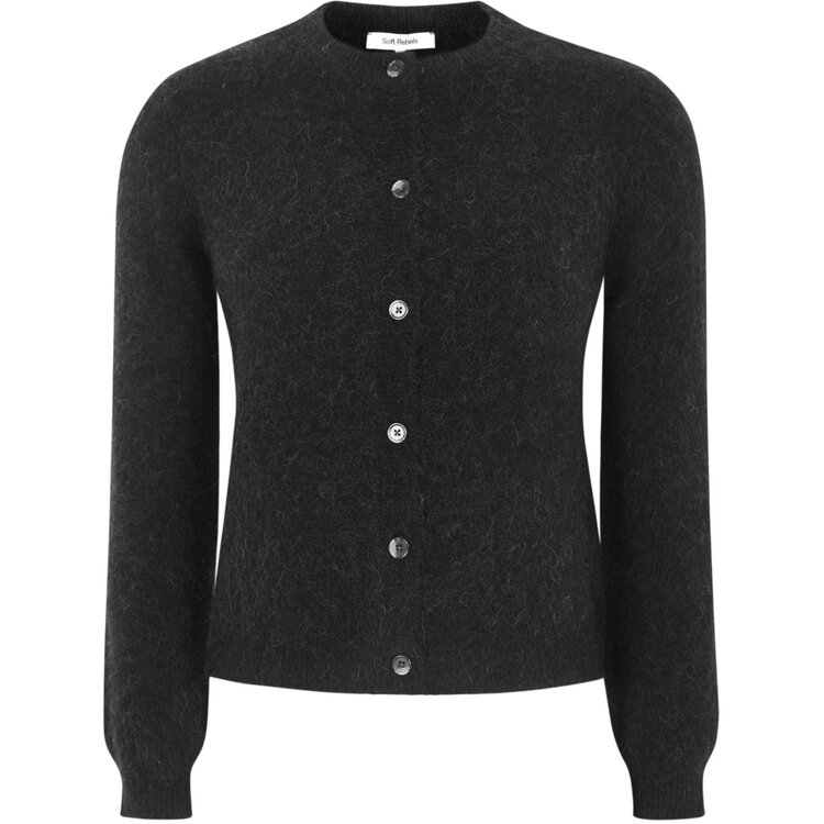 Soft Rebels Allison O-Neck Cardigan Knit Black