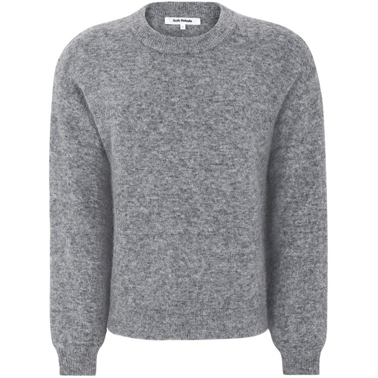 Soft Rebels Allison Knit Medium Grey Melange