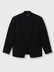 Alix The Label Ladies Woven Militaire Blazer Black