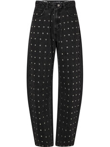 Haute L'Amitié Flip Waist Rivet Tall Jeans Black