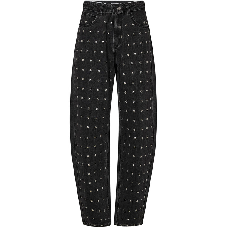 Haute L'Amitié Flip Waist Rivet Tall Jeans Black