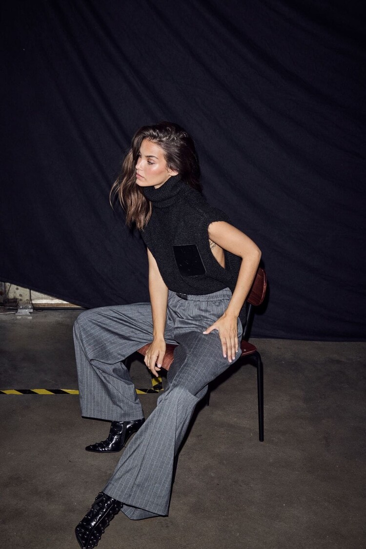 Haute L'Amitié Pin Tailor Track Tall Pant Antracit