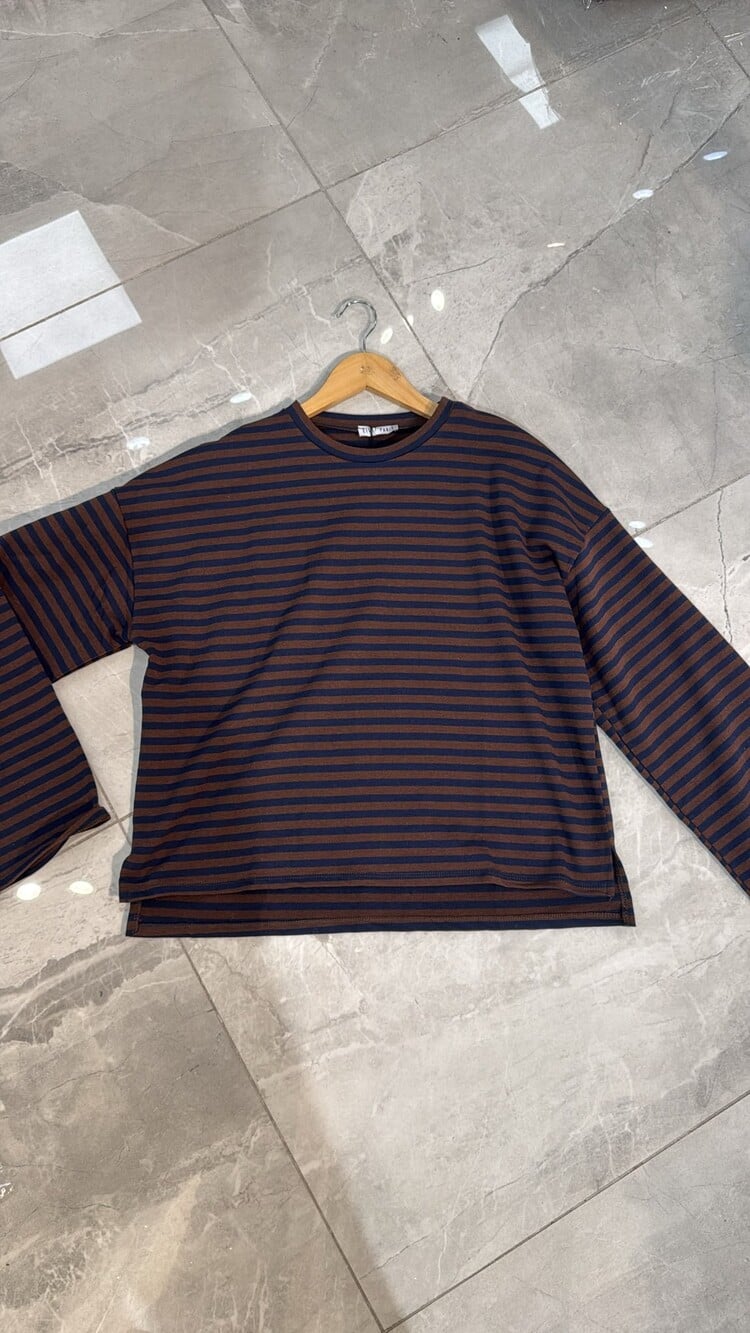 Just be Jolie Marlowe Stripe Tee Blue/Brown