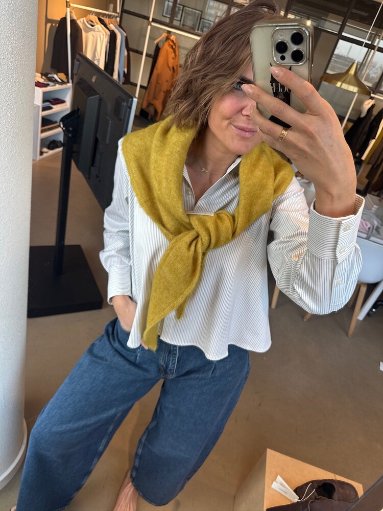 Selected Femme Lulu Brushed Wool Blend Scarf Noos Avocado Oil