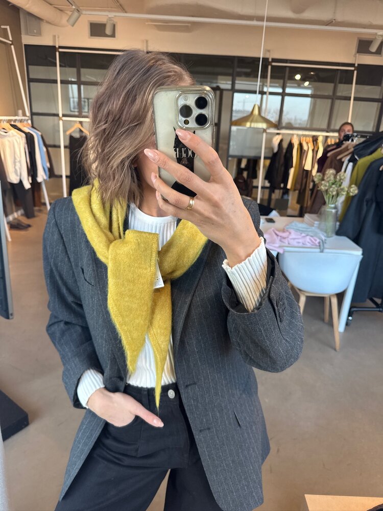 Selected Femme Lulu Brushed Wool Blend Scarf Noos Avocado Oil